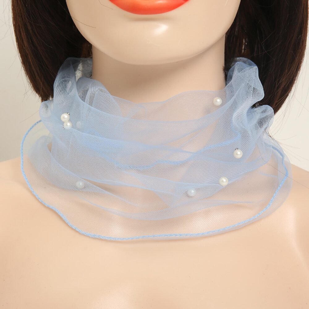 Mesh neck protection fashionable lightweight breathable scarf - Image 5