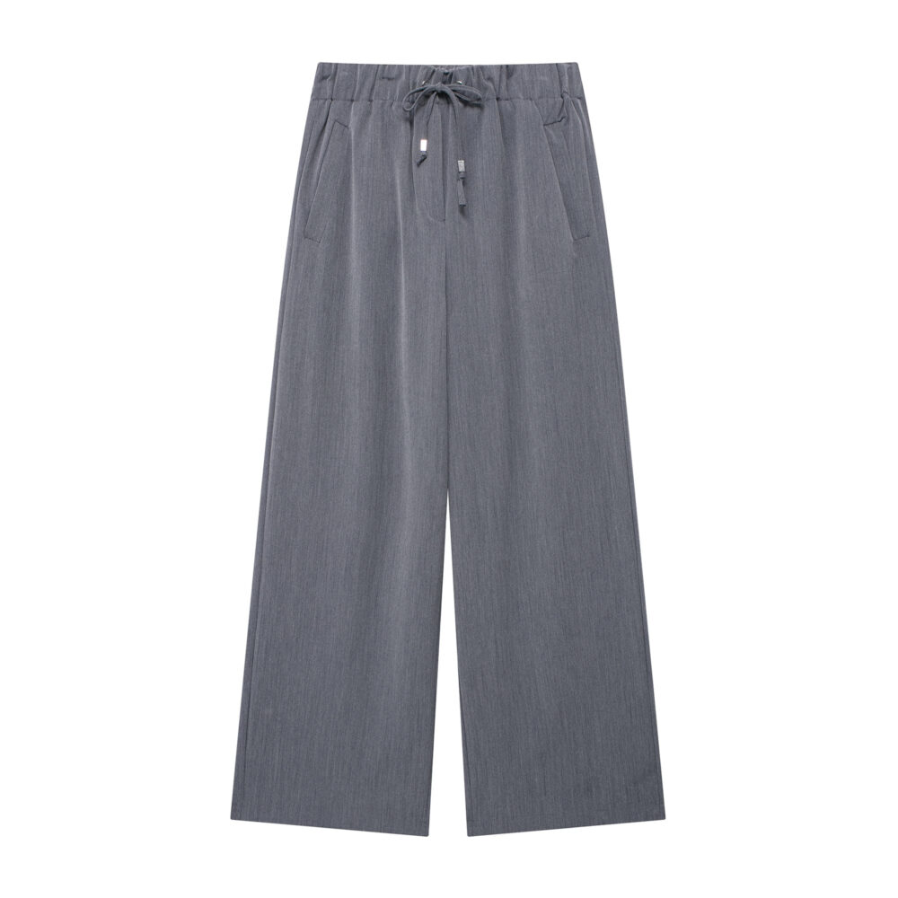 Women Clothing Summer All Match Stretch Waist Casual Wide Leg Pants - Image 3