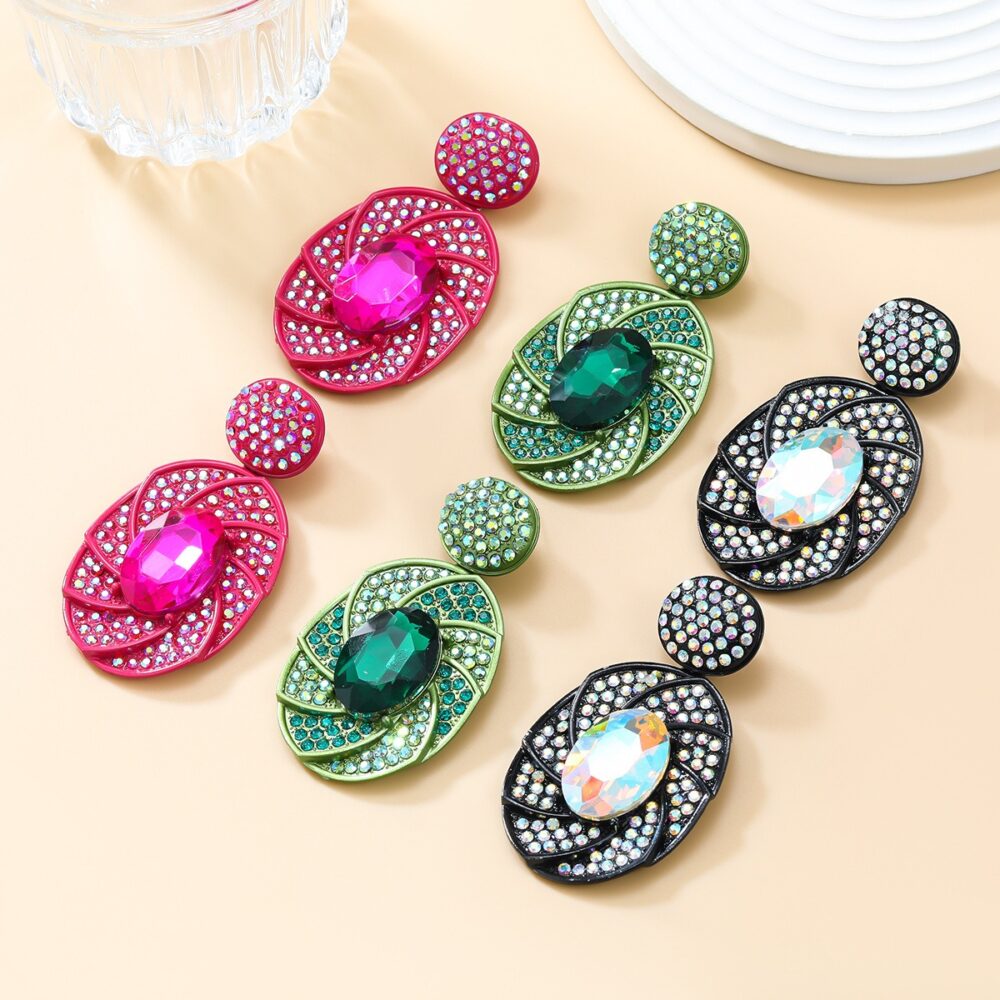 Party accessories spiral light luxury earrings - Image 8