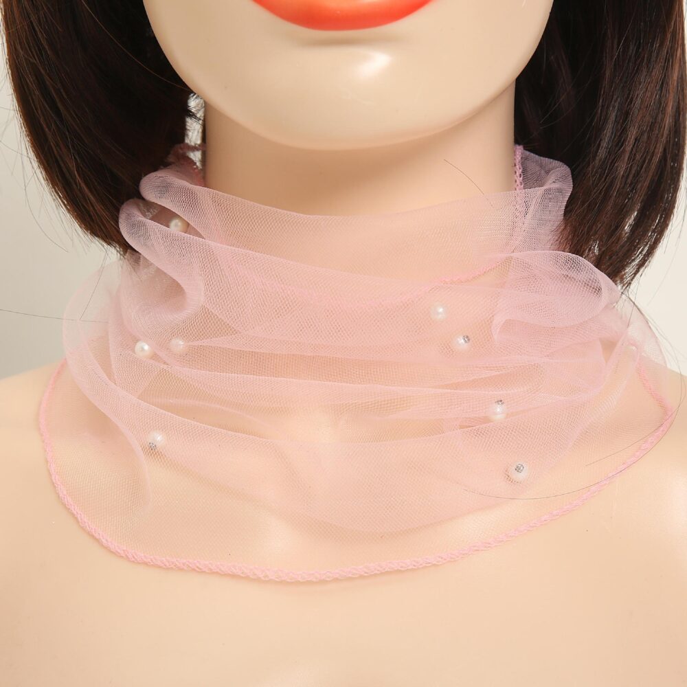 Mesh neck protection fashionable lightweight breathable scarf - Image 3