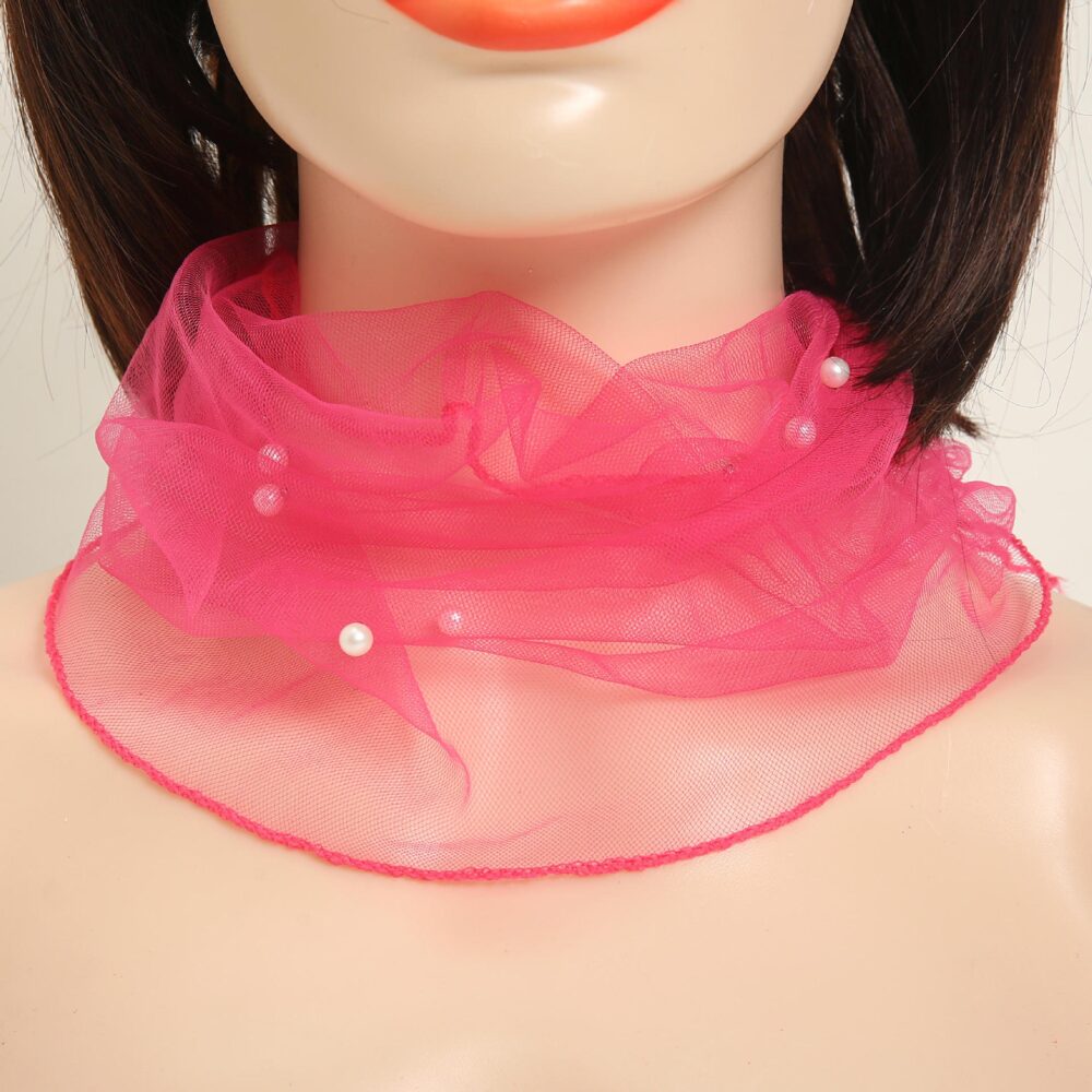 Mesh neck protection fashionable lightweight breathable scarf - Image 4