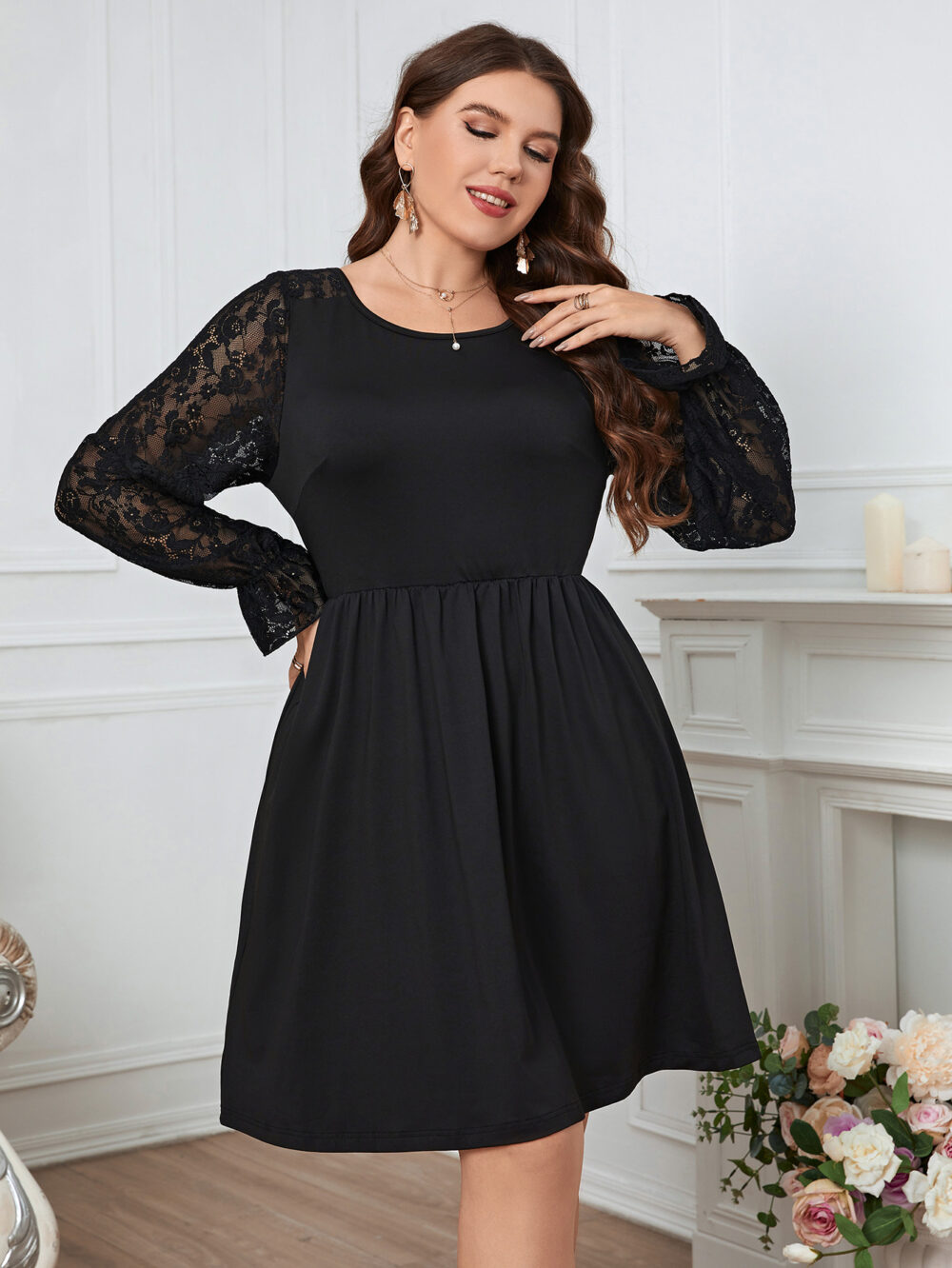 Plus Size Dress Sexy Long Sleeve Autumn Women Clothes - Image 4