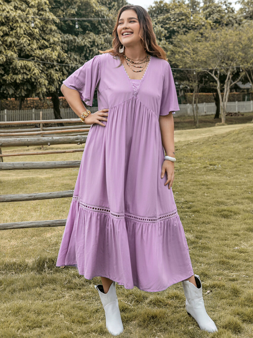 Plus Size Women Clothing Suitable for Multiple Occasions Casual Dress