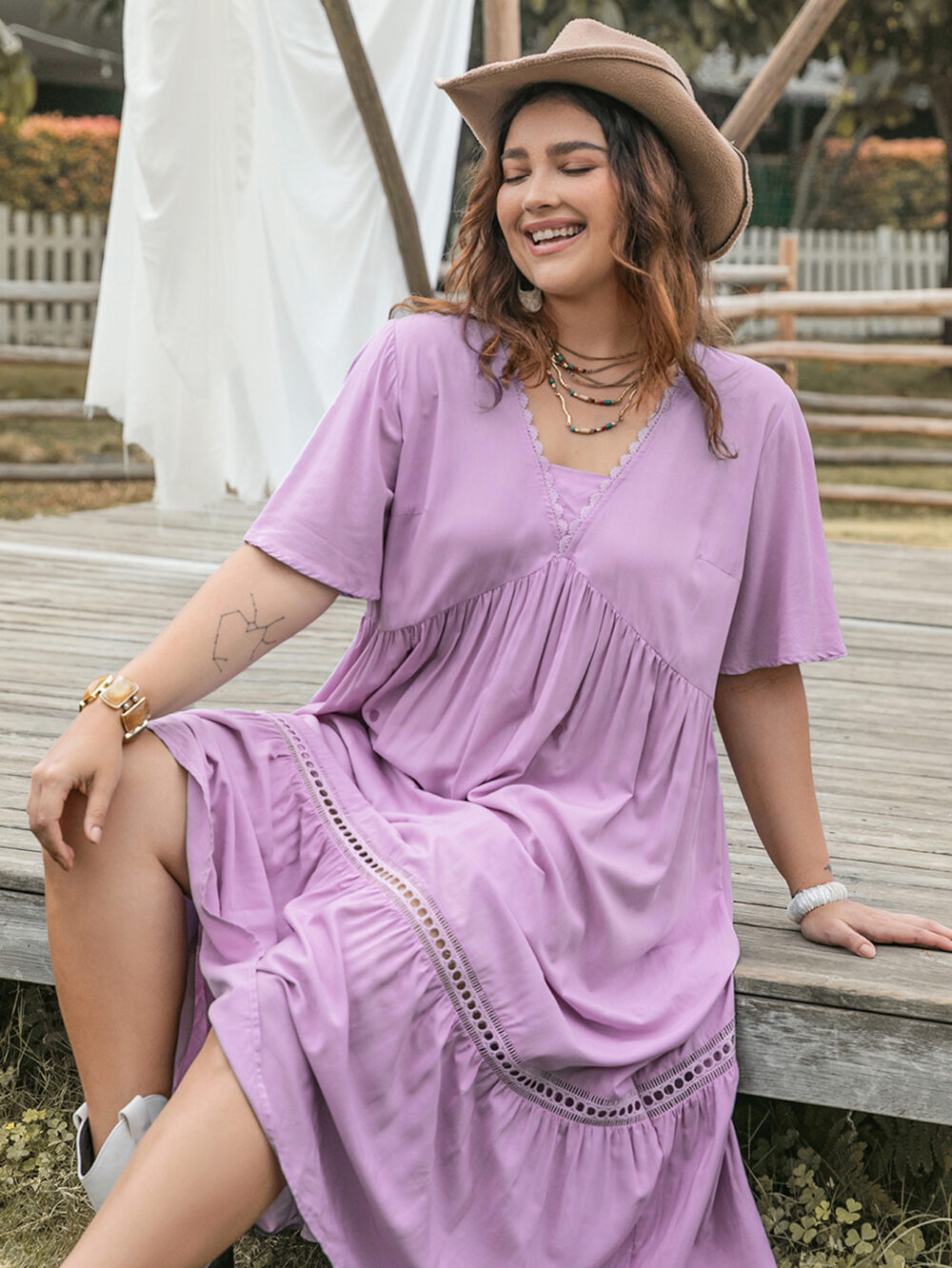 Plus Size Women Clothing Suitable for Multiple Occasions Casual Dress - Image 3