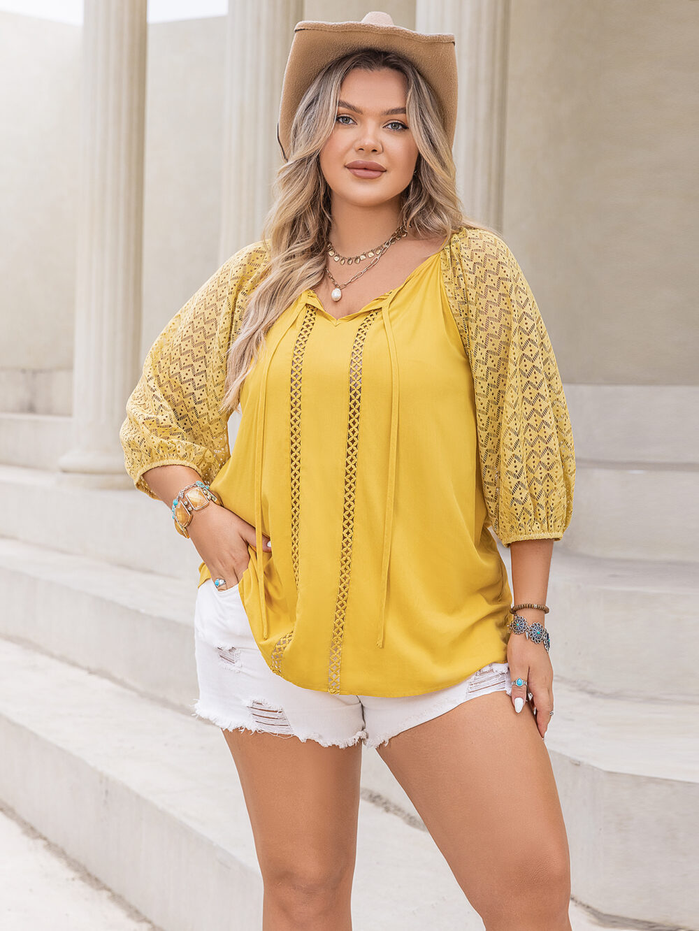 Plus Size Women Clothing Loose Woven Fabric Shirt Women Top