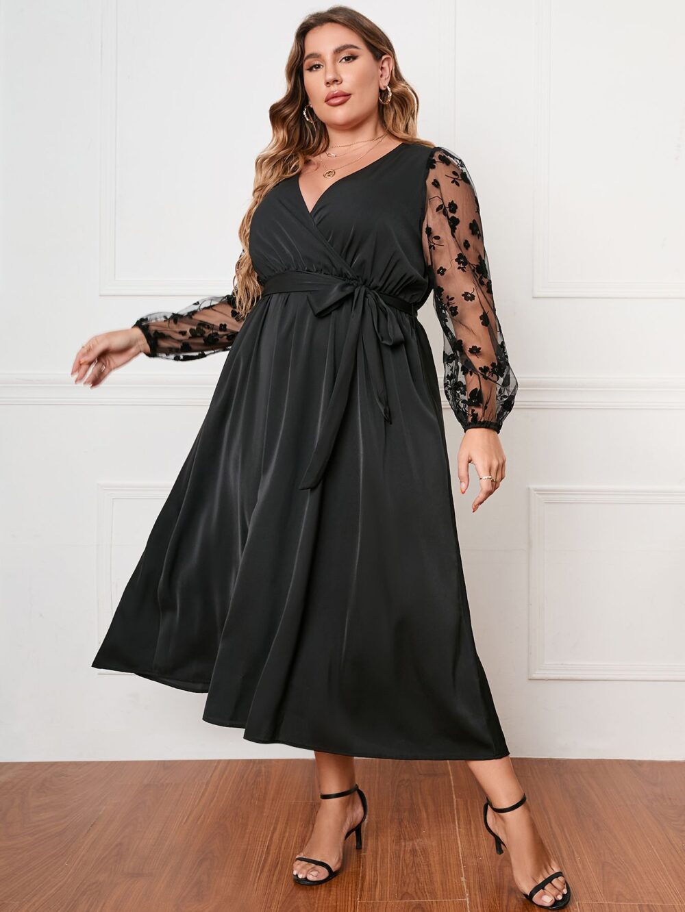 Plus Size Long Sleeve Loose Women Clothing Dress - Image 3