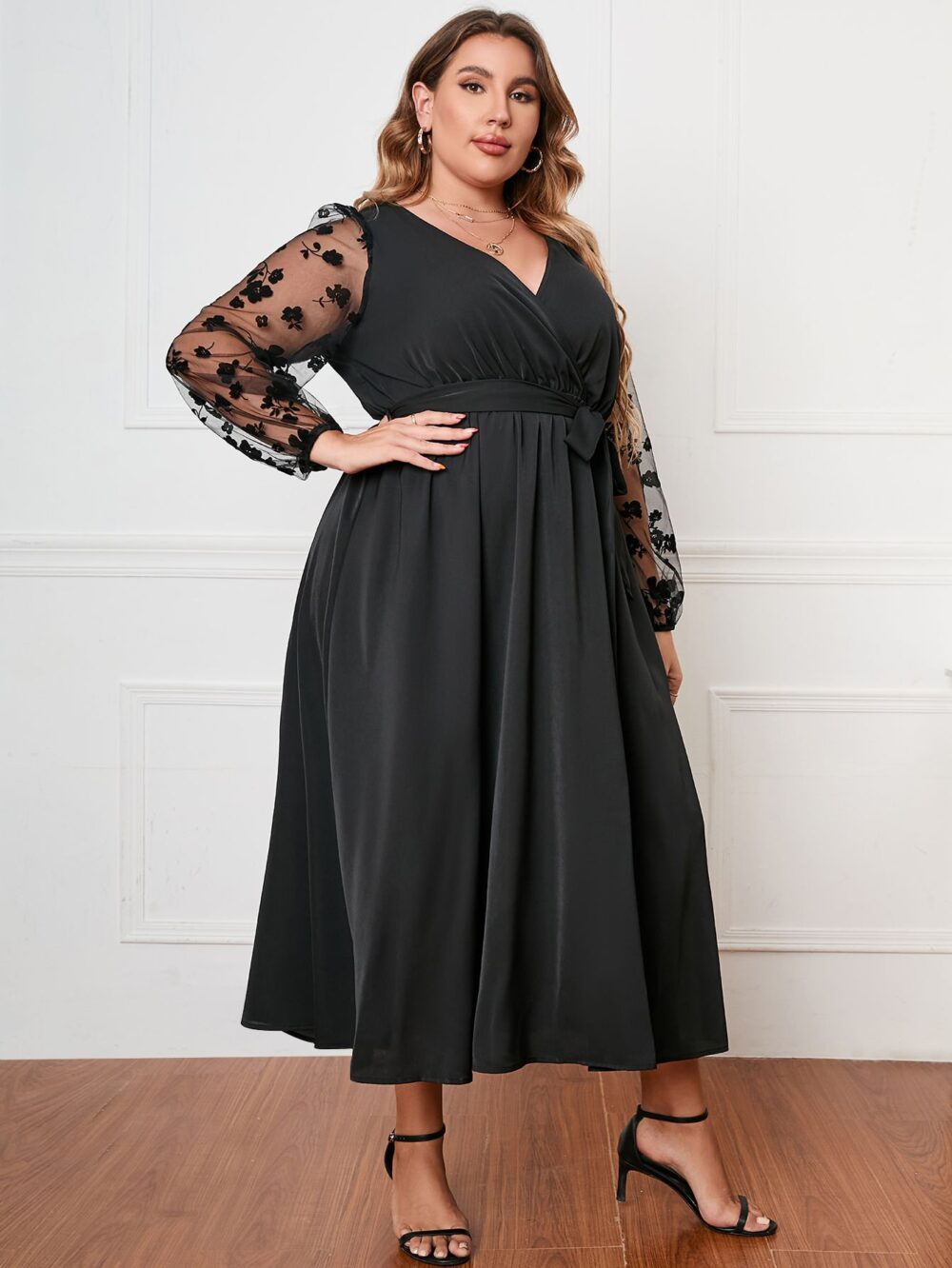 Plus Size Long Sleeve Loose Women Clothing Dress - Image 4